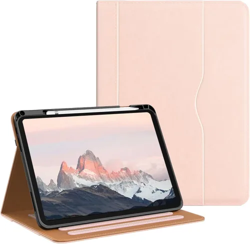 Miniatura 16 de OKP Funda para iPad de 11 pulgadas (A16) 2025 / 10ª generación 2022, para iPad 11ª/10ª de 10.9 pulgadas con funda de cuero PU de visualización Rosa