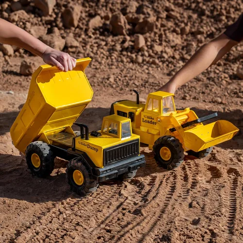 Miniatura 9 de Tonka Edición de coleccionista retro, fabricado con 2 veces más acero, juguete de construcción para niños, camión de metal, camión de juguete