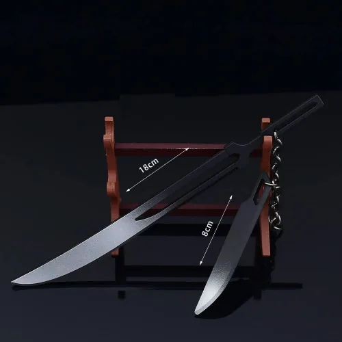 Miniatura 9 de FunBoat Ichigo Bankai - Llavero de espada - La verdadera Tensa Zangetsu y doble hoja de zangetsu de anime, regalo para niños, adolescentes, mujeres