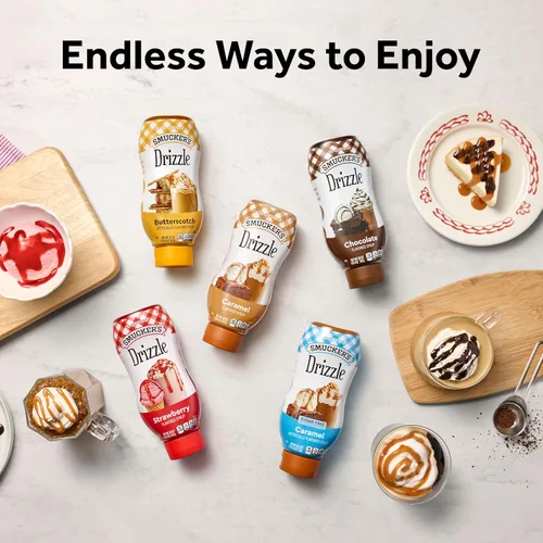 Miniatura 8 de Smucker's Drizzle - Jarabe con sabor a caramelo, 20 onzas, botellas exprimibles (paquete de 12)