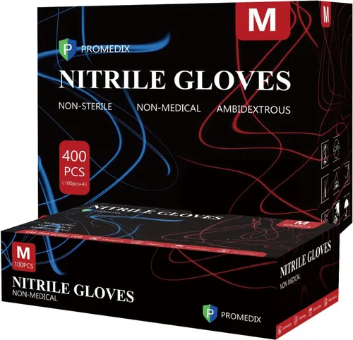 Miniatura 9 de PROMEDIX P Nitrile Disposable Gloves,4mil-100 Count,Gloves Disposable Latex Free,Powder Free for Cooking,Household,Food safe