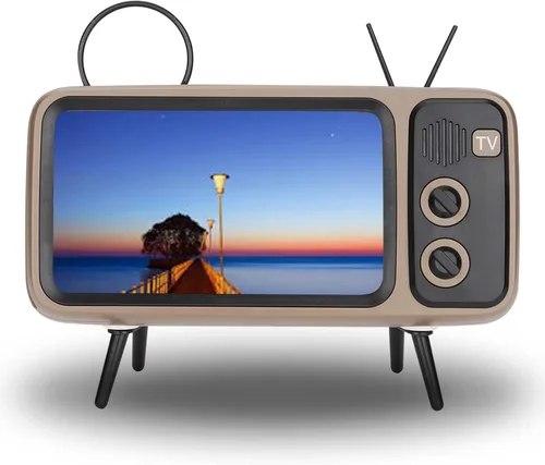 Soporte para teléfono móvil, soporte para teléfono de TV, soporte de pantalla de teléfono, soporte de pantalla retro para teléfono móvil, soporte