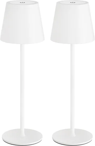 Miniatura 10 de uuffoo Paquete de 2 lámparas de mesa inalámbricas recargables de 5000 mAh, luces a pilas, control táctil, lámparas de escritorio portátiles LED de 3