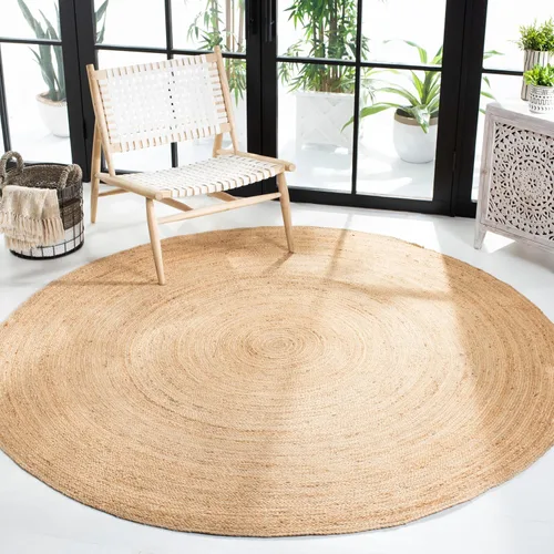 Miniatura 8 de SAFAVIEH Alfombra de área de la colección Natural Fiber – Alfombra redonda de 3 pies, natural, hecha a mano de yute trenzado, ideal para zonas