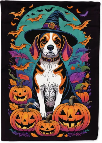 Miniatura 15 de Caroline's Treasures DAC1466GF - Bandera decorativa para jardín de Halloween de Affenpinscher Witchy para jardín, decoración para patio exterior