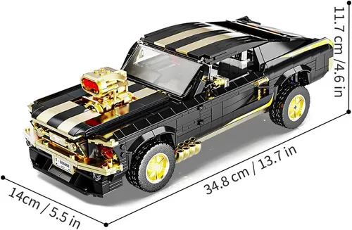 Miniatura 5 de 1:10 MOC Sports GTRS - Bloques de construcción de automóviles, juguetes para niños o adultos, juego de construcción modelo de coche de carreras