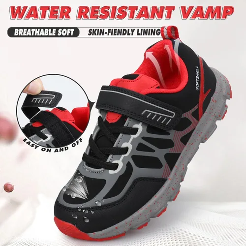 Miniatura 2 de UOVO Botas de senderismo resistentes al agua para niños, zapatos para caminar al aire libre, antideslizantes, al tobillo, zapatos deportivos