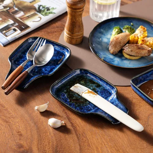 Miniatura 6 de vancasso Soporte de cuchara Stern para cocina, soporte de cuchara cuadrado de cerámica para encimera, soporte de utensilios resistente al calor