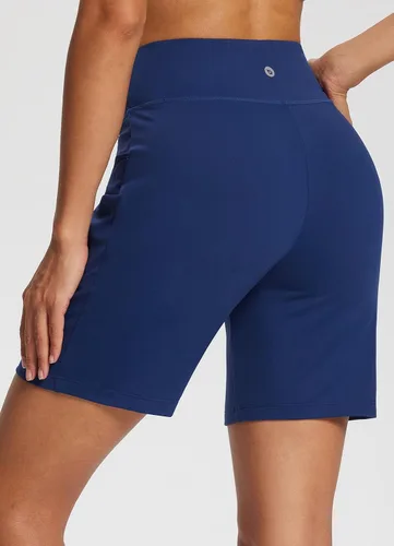 Miniatura 5 de BALEAF Bermudas para mujer de 7 pulgadas, cintura alta, atléticos, con bolsillos, para verano casual