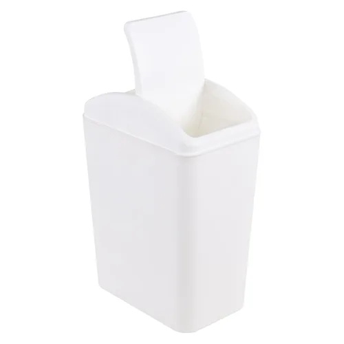 Miniatura 8 de Cand 1 bote de basura de 4 galones, cubo de basura de plástico con tapa giratoria, 16 L (negro)
