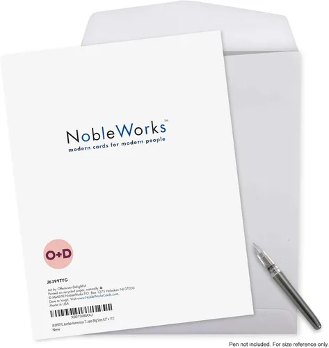 Miniatura 7 de NobleWorks - Tarjeta de papel de agradecimiento grande y divertida de 8.5 x 11 pulgadas con sobre (paquete de 1) Jumbo Big Ass Thank You J6399TYG