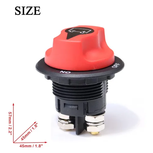 Miniatura 4 de Interruptor de desconexión de batería - Aislador de corte de 12V-48V - Máx. 32V CC 100A Cont 150A INT Interruptor de encendido y apagado