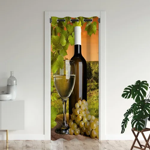 Miniatura 9 de Cortinas opacas románticas rústicas para puerta de vino de uva de granja para puertas de entrada, cortina opaca romántica para armario de dormitorio