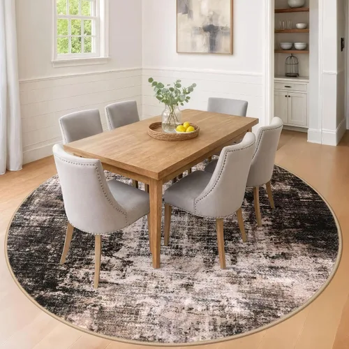 Miniatura 804 de IOHOUZE Alfombra abstracta lavable de 3 x 12 pies para pasillos, antideslizante para cocina, camino de entrada de lana sintética para interiores