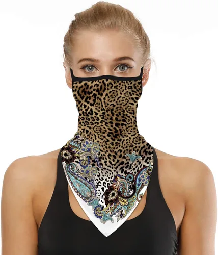 Miniatura 8 de YAYOUREL Polaina para el cuello, bandanas para hombres y mujeres, cubierta de bufanda para la cara con rayos UV, con agujero para las orejas