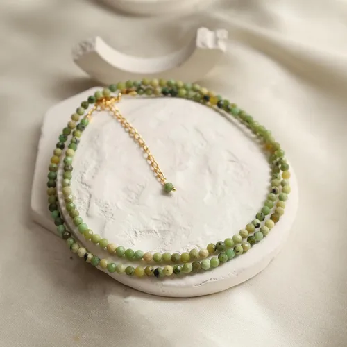 Miniatura 39 de Gempires - Collar de cuentas de piedras naturales hechas a mano, joyería de cristal hipoalergénica de 20 pulgadas, chapado en oro, joyería de moda