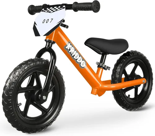 Miniatura 8 de KRIDDO Bicicleta de equilibrio para niños de 2 años, de 18 meses a 5 años, bicicleta de empuje de 12 pulgadas con placa personalizada