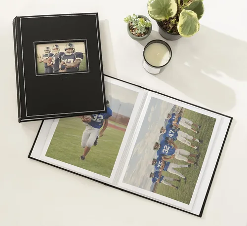Miniatura 4 de DesignOvation Álbum de fotos grabado; juego de 4; negro; álbum de fotos álbum de recortes con capacidad para 40 fotos