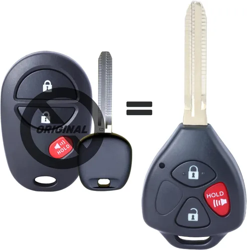 Keymall Control remoto de entrada sin llave mejorado para Toyota Sienna Tacoma Tundra FCC ID GQ43VT20T G Chip (tu llave antigua debe tener sello G)