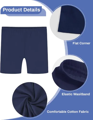 Miniatura 4 de Auranso Pantalones cortos de ciclismo para niñas, con volante de cartwheel, transpirables y de seguridad para debajo del vestido, pantalones cortos