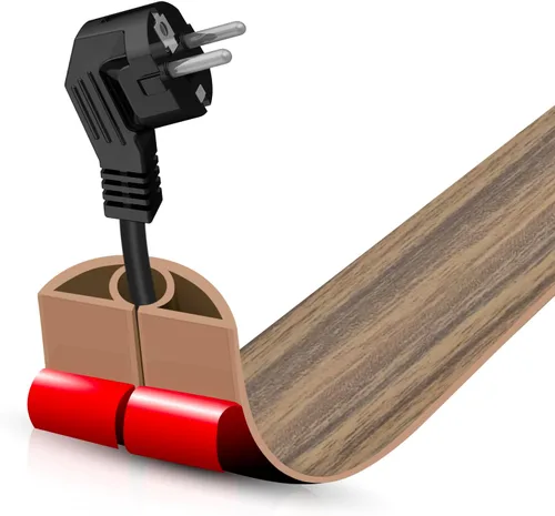 Miniatura 104 de Cubierta autoadhesiva para cables de suelo, gestión de cables de 3.3 pies, protector de tira de extensión para cables, evita tropiezos de cables