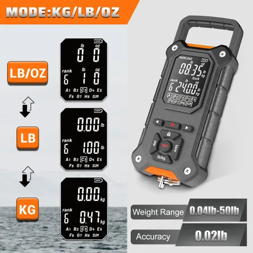 Miniatura 4 de SNAIL TRAIL 8 contenedores de almacenamiento digital para pesca y agarre de labios con clasificación automática, pantalla LCD retroiluminada grande