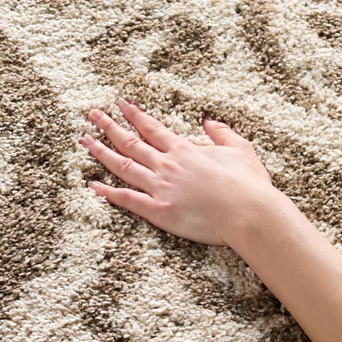 Miniatura 11 de Safavieh Florida Shag Collection SG462-1113 Alfombra afelpada de pasillo, crema y beige., Polipropileno, Crema / Beige