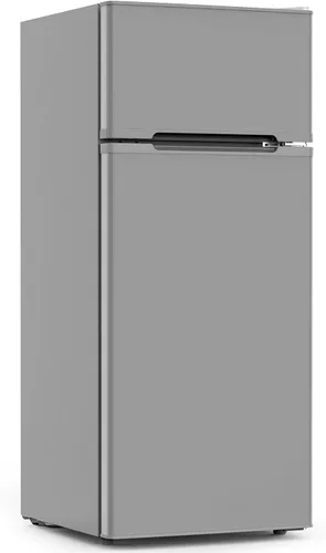 Miniatura 8 de COWSAR - Refrigerador compacto de 4.5 pies cúbicos para dormitorio con congelador, refrigerador de 2 puertas con 2 estantes removibles, termostato