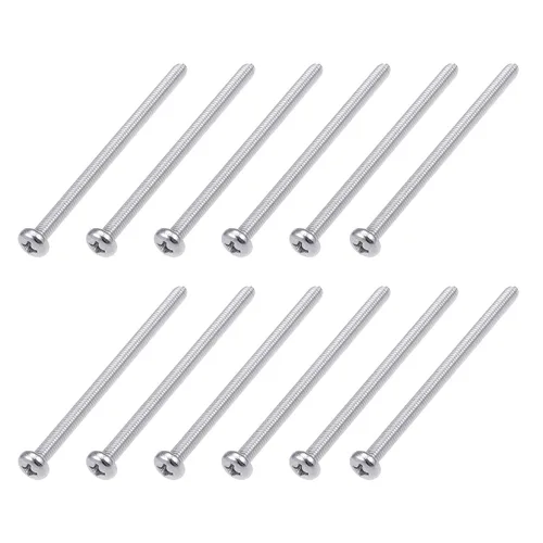 Miniatura 48 de METALLIXITY Tornillos de máquina (M2 x 0.118 in), 30 unidades, pernos Phillips cruzados de acero inoxidable 304, para instalación de muebles