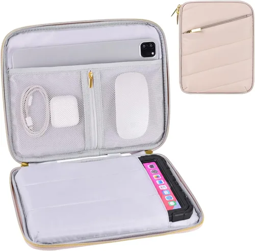 Miniatura 10 de Funda de transporte para iPad de 9 a 11 pulgadas, bolsa acolchada para tableta de viaje para iPad Pro de 11 pulgadas (M4), iPad 10.9