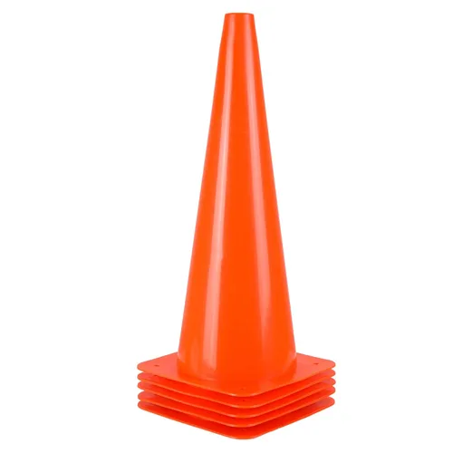 Paquete de 5 conos de tráfico de 18 pulgadas, conos de estacionamiento de seguridad en carretera, conos marcadores de campo de agilidad para fútbol,