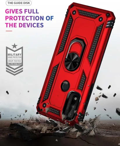 Miniatura 6 de Funda para teléfono Moto G Pure, con protector de pantalla HD, [grado militar] anillo de montaje para automóvil, soporte híbrido de policarbonato
