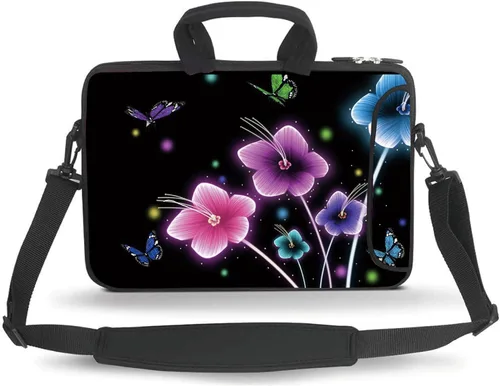 Miniatura 8 de Bolsa bandolera para portátil HYUTOTA de 11 a 15.6 pulgadas para Laptop/Chromebook/Ultrabook Notebook PC, Acuarela (Abstract Watercolor)