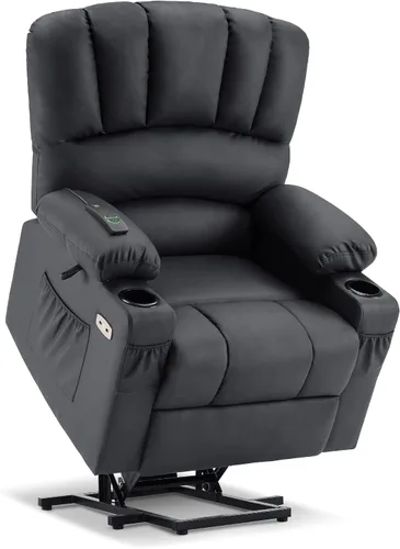Miniatura 20 de MCombo Silla reclinable de elevación eléctrica extragrande para ancianos, silla elevadora con calor y masaje, reclinable para personas grandes