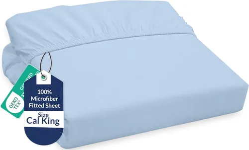 Miniatura 31 de Royale Linens Sábana Bajera King - Microfibra Cepillada Ultra Suave 1800 - Sábanas Inferiores de Lujo Hotelero - Sin Arrugas y Resistente a la Rosa