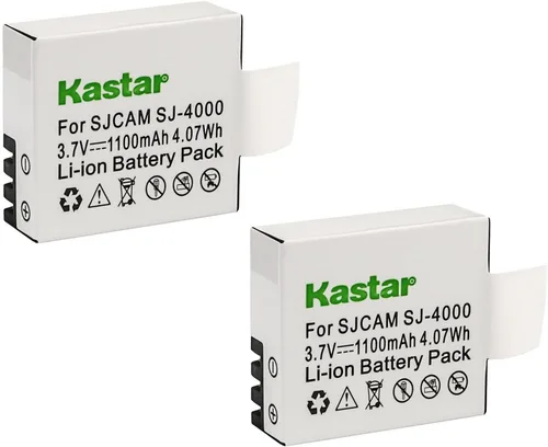 Miniatura 4 de Kastar Paquete de 1 batería de repuesto para SJCAM SJ6000, SJCAM SJ7000, SJCAM SJ8000, SJCAM SJ9000, Pruveeo DV200 cámara de acción deportiva