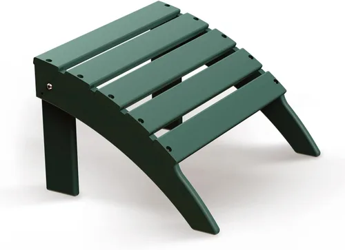 Miniatura 32 de Briopaws Otomana Adirondack plegable, silla Adirondack de polietileno de alta densidad resistente a la intemperie, reposapiés de plástico para Blanco