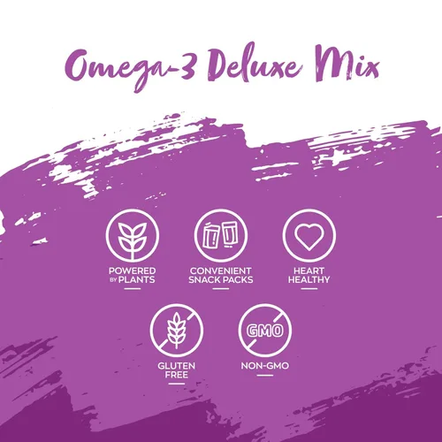 Miniatura 4 de Nature's Garden Omega 3 Deluxe Mix - Mezcla saludable de frutos secos, Power Up, saludable para el corazón, sin gluten, sin colesterol, sin sodio