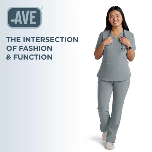 Miniatura 6 de ave. Lex - Camiseta médica para mujer, estilo túnica, tela elástica en 4 direcciones, cómoda, de fácil cuidado, resistente a las arrugas