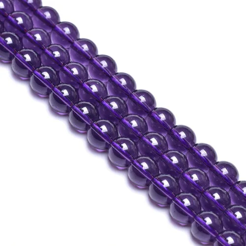 60 cuentas de piedras preciosas de cristal negro de 0.236 pulgadas (0.236 in) redondas sueltas para la fabricación de joyas, cuentas de cristal