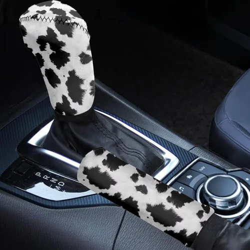 Miniatura 21 de Juego de 2 piezas set de accesorios interiores para coche, para las mujeres, hombres; cubierta de palanca de cambios/freno de mano, personalizada