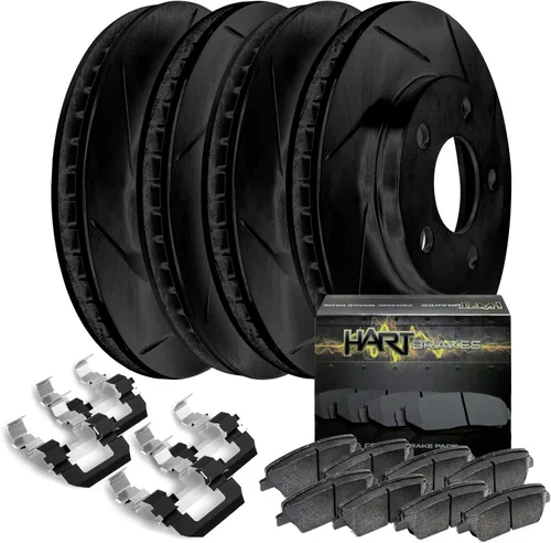 Miniatura 36 de Hart Brakes Kit de frenos y rotores traseros Pastillas de freno traseras Rotores y pastillas de freno Pastillas de freno y rotores de cerámica