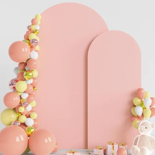 Miniatura 28 de Wokceer Cubierta de Fondo para Arco de Boda 7.2 Pies, Cubiertas Ajustadas de Spandex para Soporte de Arco de Boda de 6 Pies, Juego de 2 Cubiertas