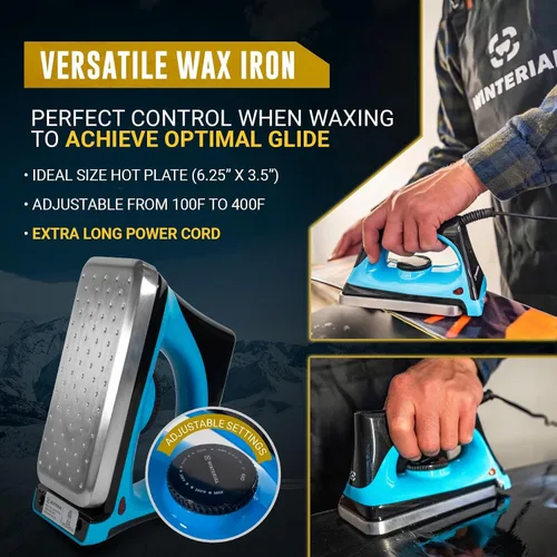 Miniatura 5 de Winterial Snowboard and Ski Tuning Kit, with Iron, All-Temp Snowboard Wax, Angled Edge Tuner File