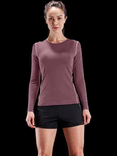 Miniatura 81 de CADMUS Paquete de 1 o 3 camisetas de entrenamiento de manga larga para mujer, camiseta de compresión de ajuste seco para correr