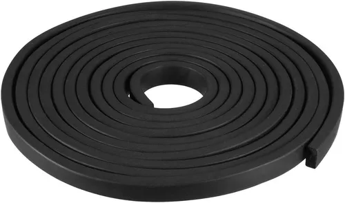 Miniatura 61 de uxcell Tira de sello de goma rectangular maciza, 0.197 in de ancho, 0.118 in de grosor, 3.3 ft de largo, color negro