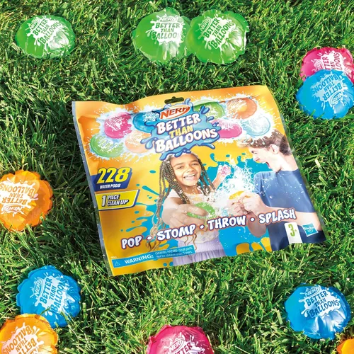 Miniatura 7 de NERF Juguetes de agua Better Than Balloons, 228 cápsulas, fácil de limpiar 1 pieza, muchas formas de jugar, diversión acuática en el patio trasero