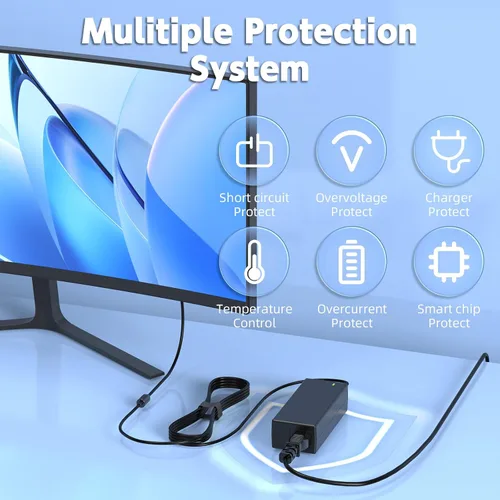 Miniatura 6 de Fuente de alimentación de 19 V compatible con LG Electronics Monitor 24LJ4540 24M47H-P 24M47H-P 24MP55HQ; DA-48F19 DA-65G19 ADS-40FSG-19 DA-65F19