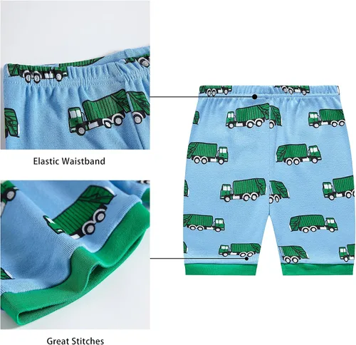Miniatura 5 de KikizYe Boys Shark Short Sleeve Pajamas Kids Summer Pjs Size 5