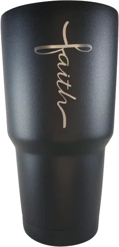Miniatura 2 de Faith Cross - Vaso patriótico de 30 onzas, taza de viaje con bandera estadounidense, taza de viaje para café patriótico, vaso de 30 onzas con doble